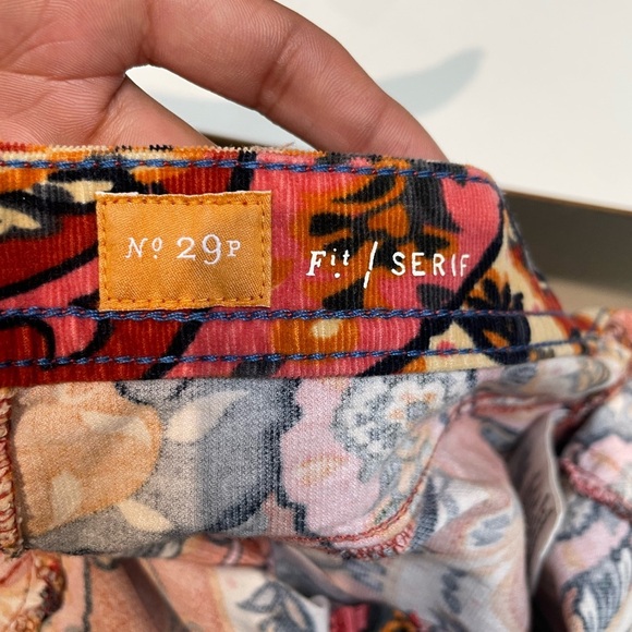 Pilcro and the Letterpress Paisley Skinny Pants - Red and Orange - Picture 5 of 6